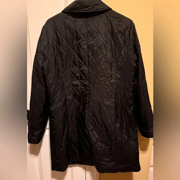 Mythology Women’s Black Quilted Button Up Jacket With Collar Size Large - Picture 8 of 12